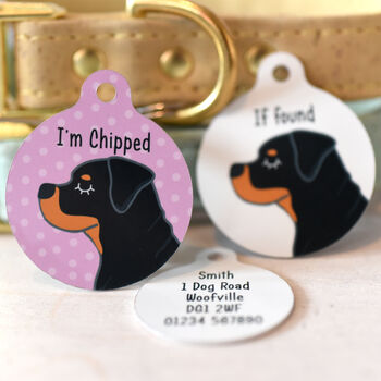 Rottweiler Personalised Dog ID Name Tag, 8 of 11