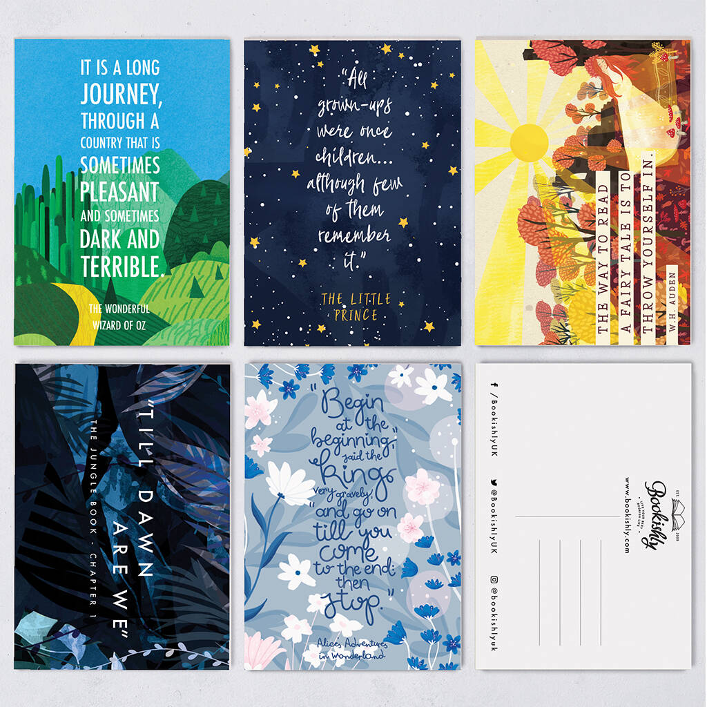 Children's Literature Postcard Set By Bookishly