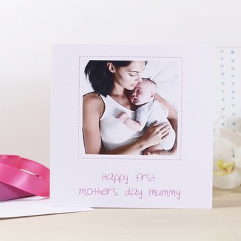 Personalised 'First Mother's Day' Photo Card, 2 of 3