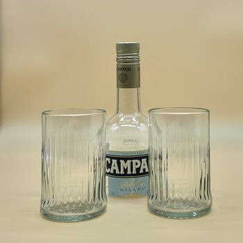 Set Of Two Campari Bottle Glasses, 3 of 11
