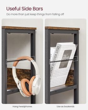 Bookcase Industrial Display Storage Rack Shelf Unit, 7 of 8