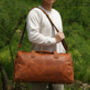 Genuine Leather Holdall Duffel Weekender, thumbnail 2 of 12