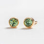 18ct Gold Plated August Birthstone Stud Earrings, thumbnail 2 of 9