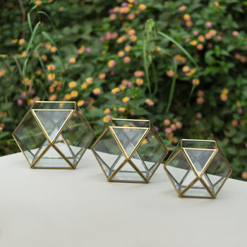 Recycled Metal Hexagonal Candle Holders, 4 of 6