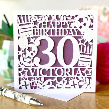 Personlised Age And Name Birthday Balloon Card, 2 of 5