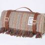 Personalised Traditional Wool Picnic Rug Boho Weave, thumbnail 3 of 6