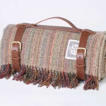 Personalised Traditional Wool Picnic Rug Boho Weave, 3 of 6