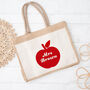 Personalised Red Apple Teacher Bag, thumbnail 2 of 3