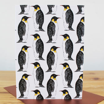 Luxury Penguin Gift Wrap And Card Set, 2 of 5