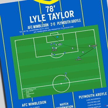 Lyle Taylor Goal League Two Play–Off Final 2016 Afc Wimbledon Print, 2 of 2