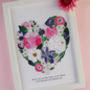 Personalised Floral Heart Print For Mum, thumbnail 3 of 9