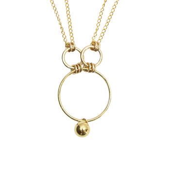 Bonnie Gold Fill Ball Charm Necklace, 2 of 2