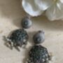 Blue Oxidised Dangle Earrings, thumbnail 1 of 4