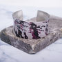 Modern Abstract Texture Patterned Cuff Bracelet Bangle, thumbnail 4 of 4