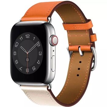 Vegan Leather Apple Watch Strap In Pink And Purple, 4 of 4
