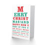 Eye Chart Funny Cheeky Christmas Card, thumbnail 2 of 4