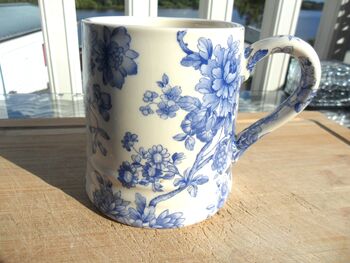 Tankard Mug In Blue Peony Imari Design, 6 of 6