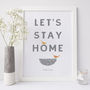 Let's Stay Home Anniversary Love Hygge Print, thumbnail 1 of 9