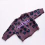 Personalised Baby Girl Leopard Cardigan With Name, thumbnail 4 of 10
