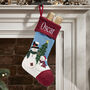 Personalised Children's Snowman Christmas Stocking, thumbnail 1 of 6
