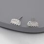 Sterling Silver Water Bear Stud Earrings, thumbnail 2 of 12