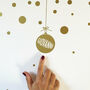 Personalised Christmas Bauble Decal Sticker, thumbnail 1 of 5