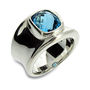 Molten Silver And Blue Topaz Ring, thumbnail 1 of 5