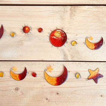 Sun, Moon And Star Hanging Sun Catcher Sunset Orange, 9 of 10