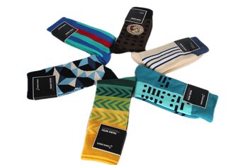Set Of 12 Patterned Socks Gift Box Friendly, 2 of 5