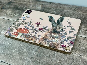 Set Of Four Rectangular Rabbit Placemats, 3 of 3