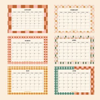 2023 Desk Calendar A5 | Checkers Pastels, 9 of 12