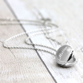 Small Personalised Sterling Silver Locket, 4 of 10