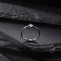 Hydrangea Cz Flower Minimalist Ring In Sterling Silver, thumbnail 1 of 11