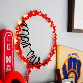 Personalised Team Bedroom Light Gift For Football Fan, 5 of 8