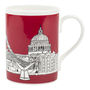 London Millennium Bridge Red Bone China Mug, thumbnail 3 of 5