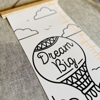 Personalised 6ft Family Mountain Adventure Canvas Height Chart, 5 of 5