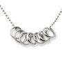 Lucky Seven Rings Sterling Silver Good Luck Necklace, thumbnail 4 of 5