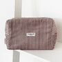Towel Makeup Bag Chestnut Stripes, thumbnail 1 of 2