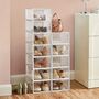 Set Of Clear Shoe Boxes Shoe Storage Organisers Rack, thumbnail 4 of 12