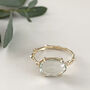 Twig Statement Ring With Rose Cut Blue Green Amethyst, thumbnail 3 of 6