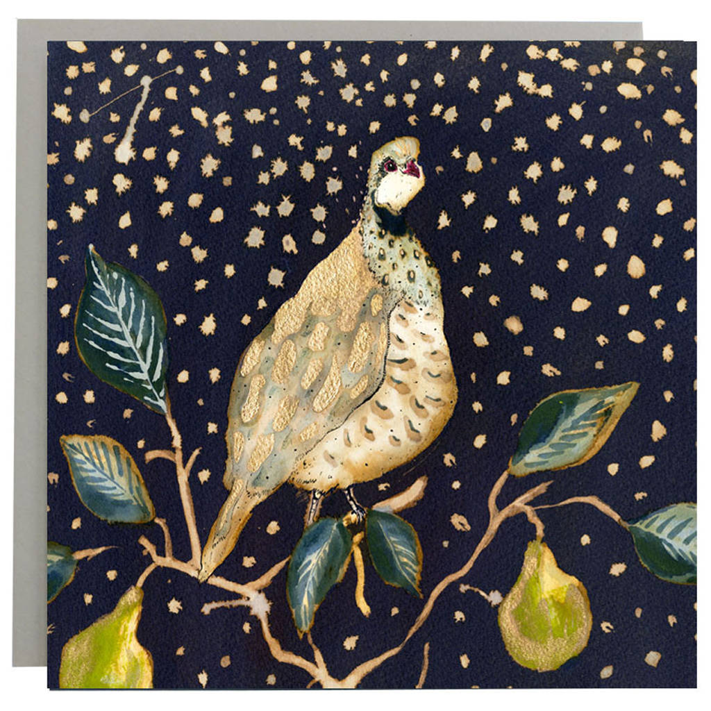 Partridge In A Pear Tree Christmas Card Pack Of Six, 1 of 2