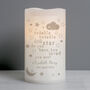 Personalised Twinkle Twinkle Nightlight LED Candle – Gift For Christening Or New Baby, thumbnail 1 of 3