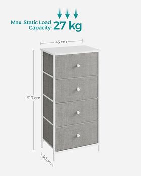 Chest Of Drawers Bedroom Fabric Drawers Storage Unit, 11 of 12