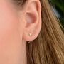 Gold Star Sleeper Pull Through Hoop Earrings, thumbnail 1 of 7