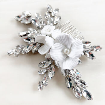 Silver Bridal Hair Comb, 2 of 7