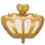 Gold Crown Shaped Foil Balloon, thumbnail 3 of 6