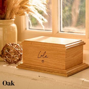 Personalised Solid Wood Pet Urn, 5 of 8