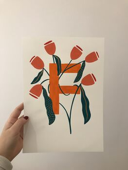 Personalised Floral Initial Painting, 11 of 12