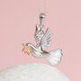 Personalised Sterling Silver Dove Of Peace Necklace, thumbnail 3 of 11