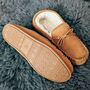 Sheepskin Suede Moccasin Slippers, thumbnail 2 of 2